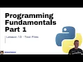 NSW Software Engineering Topic 1 Python Part 13 - Reading and Writing Text Files