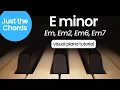 E minor chords Em Em2 Em6 Em7 - Piano Tutorial