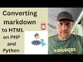 Convert markdown to html on php and python