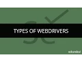 Types of WebDrivers Selenium WebDriver for IE Selenium WebDriver Tutorial Edureka
