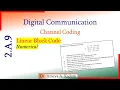 2 A 9 Linear Block Code Complete Numerical - 1 with Solution