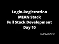 Login-Registration NodeJS MongoDB MEAN Stack Full Stack Development Day 10