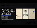 Generate stunning art posters from a single sentence