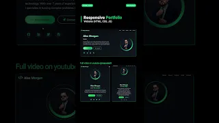 Responsive Animated Portfolio Website with HTML CSS JS