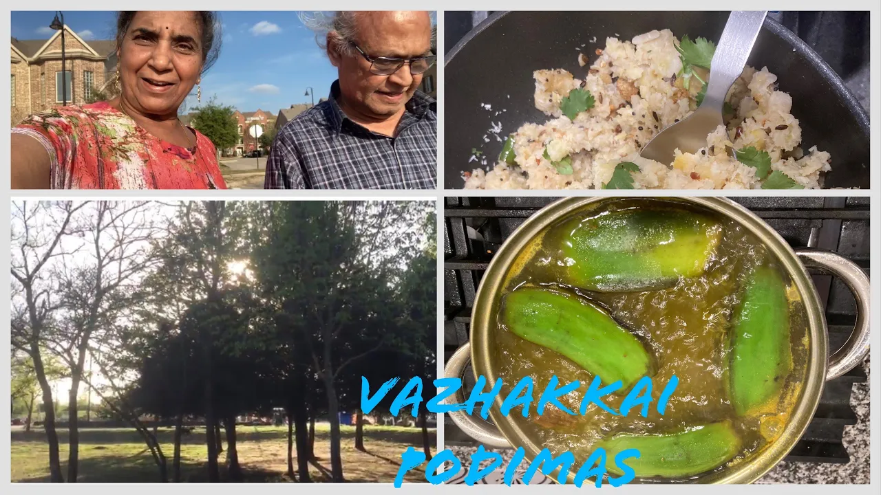 Traditional Vazhakkai Podimas!   Glimpses of Dallas!   Tangy Raw Banana Melt In Mouth recipe!