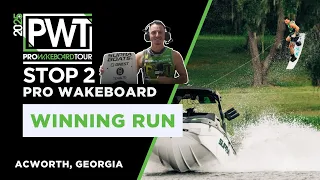 2025 PWT Stop 2 Pro Wakeboard Winning Run