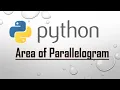 Find Area of parallelogram in Python