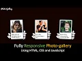 Photo Gallery in HTML CSS and JavaScript Create fully responsive and dynamic photo gallery