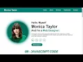 Fully Responsive Personal Portfolio Website using HTML CSS and JavaScript JavaScript Code