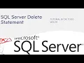 SQL Server Tutorial How to remove data from a database using the delete command