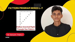 Hollow Inverted Right Triangle Star Pattern Pattern Program Series L-7