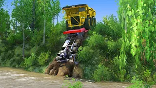 Crossing the MOST DANGEROUS River Cliff With a Mining Truck Ever!