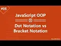Learn JavaScript OOP in Arabic - Dot Notation vs Bracket Notation