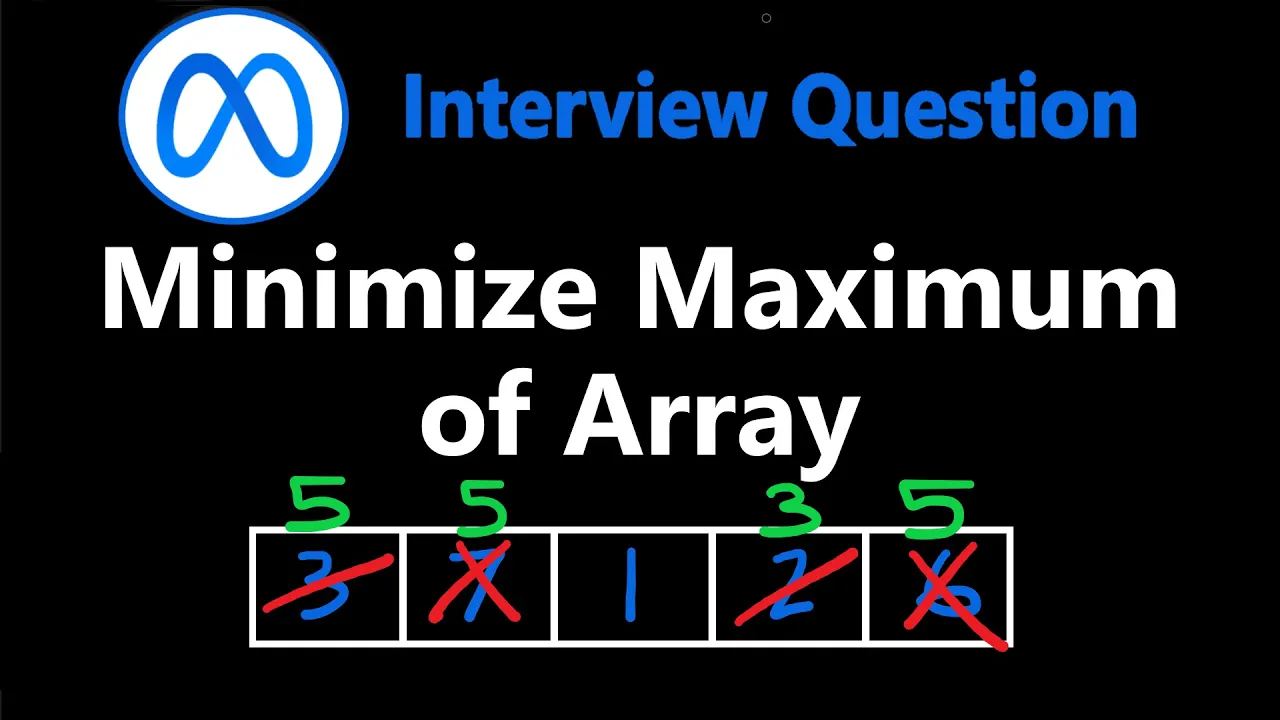 Minimize Maximum of Array - Leetcode 2439 - Python - YouTube thumbnail