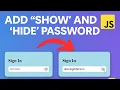 Show Hide Password in HTML CSS JavaScript Step-by-Step Tutorial for Beginners