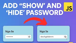 Show Hide Password in HTML CSS JavaScript Step-by-Step Tutorial for Beginners