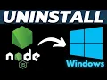 How to Completely Uninstall Node JS from Windows