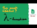 How to Write Functions Faster in Google Sheets Lambda Function Guide