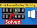 How to solve Print Screen Not Working in Windows