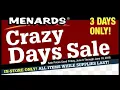 RADIO AD Menards Crazy Days Sale June 8th 2018