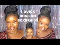 BUN ON BOXBRAIDS 6 QUICK AND ELEGANT HIGH BUN ON BOX BRAIDS