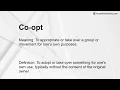 Co-opt Meaning