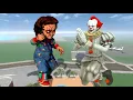 Download Lagu chucky doll vs pennywise Fight in Indian bike driving 3d