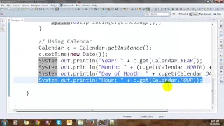Date Calendar and Time in Java