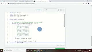 Hacker Rank Forming a Magic Square