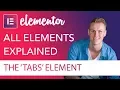 Tabs Element Tutorial Elementor