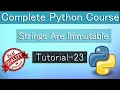 Immutable String in Python Hindi Tutorial 23