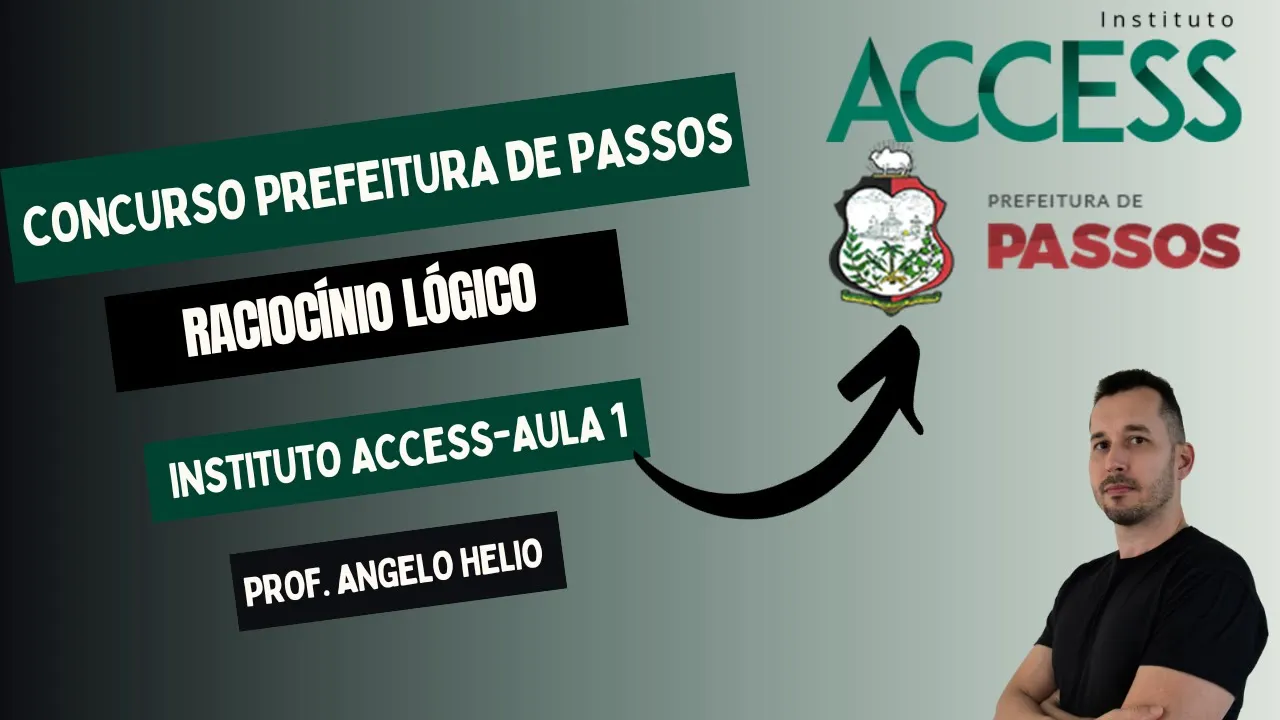 Concurso Prefeitura de Passos | Instituto Access | Raciocínio Lógico