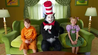 طفلين مش طبيعين بيظهرلهم قط بيتكلم عشان يعدل سلوكهم The Cat In The Hat