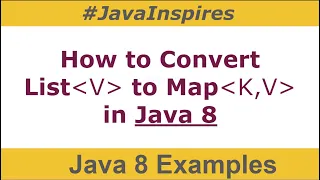 How To Convert List to Map In Java Java 8 Examples Java Inspires
