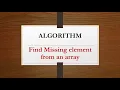 Geeksforgeeks Find Missing Number in an array of N element Code Blocks Data Structure