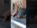 Threshold doorway rubber seal install