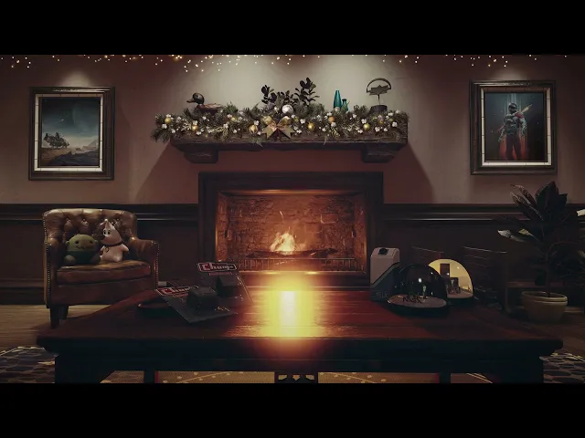Starfield - Cozy Winter Holiday Fireplace