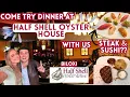 Come to Dinner With Us at HALF SHELL Oyster House POPULAR Biloxi Spot STEAK SUSHI Full Review