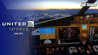 Microsoft Flight Simulator 2024 Overnight Redeye In The 737 MAX 8 To SFO ULTRA GRAPHICS 4K 