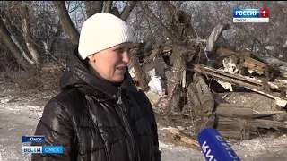 Обвалившийся нежилой дом на улице Нейбута полностью разобрали