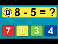 20 One Digit Subtraction Quiz Math Quiz for Kids