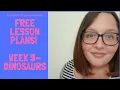 Preschool lesson plans Week 9 - Dinosaurs