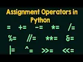 ASSIGNMENT OPERATORS IN PYTHON PROGRAMMING WITH EXAMPLE PROGRAM PYTHON PROGRAMMING IN TELUGU