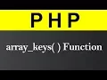 array - keys Function in PHP Hindi