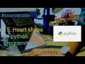 15 Heart shape by python programming