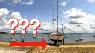 What THE HELL IS GOING HERE? – Careening on a beach / Sailing Aquarius #123