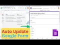 Google Sheets Automatically Update Google Form