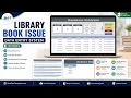 Library Book Issue Data Entry System in Excel