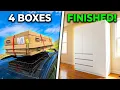 Wardrobe assembly JYSK LIMFJORDEN White Furniture Transportation Instructions 4 boxes 100kg