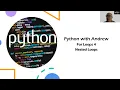 Python For Loop 4 - Nested Loops
